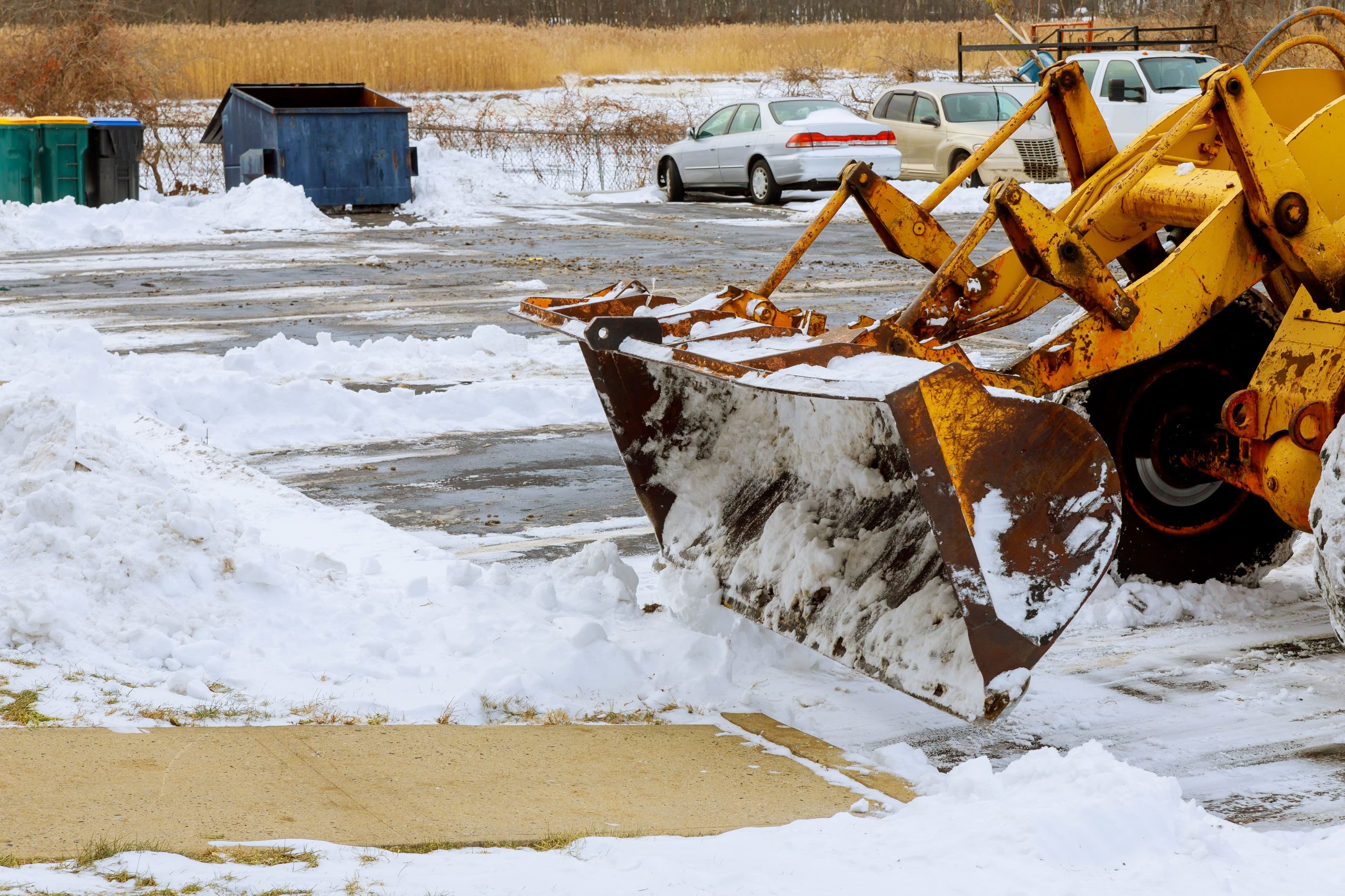 Commercial snow removal by PNW Lawncare in Spokane